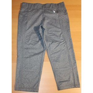 Womens US Polo Assn Active High Waist Capri Leggings Medium Gray Activewear